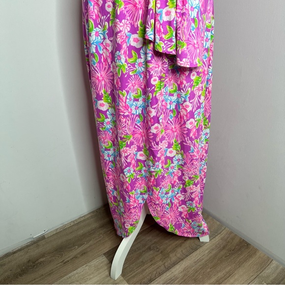 Lilly Pulitzer Anchorage Faux Wrap Floral Midi Dress Size M - Picture 8 of 13